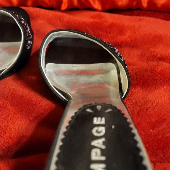 Y2K Perfection Rampage embellished mule slide evening shoe  satin - Picture 7 of 9